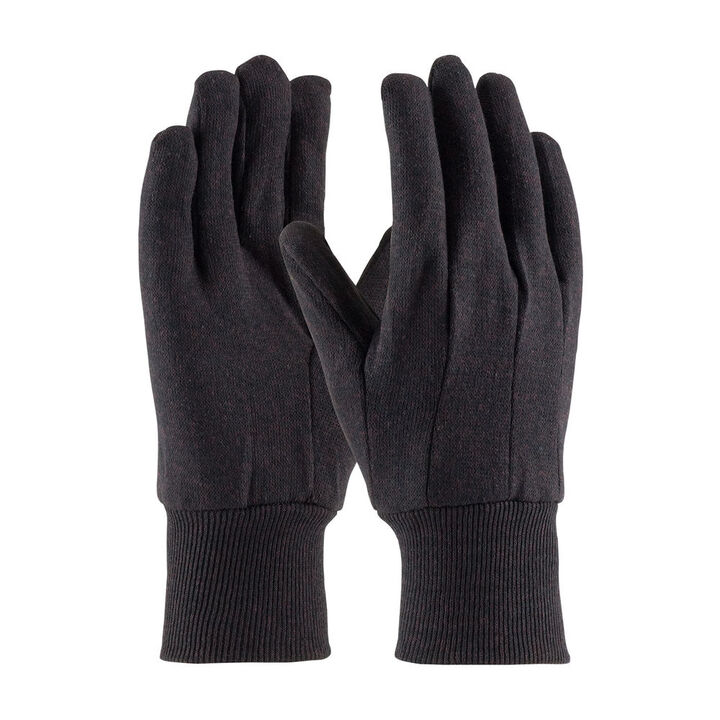 Protective Industrial Products Regular Weight Polyester / Cotton Jersey Glove Brown Mediumen's OSFA 12 Pairs, large image number 1