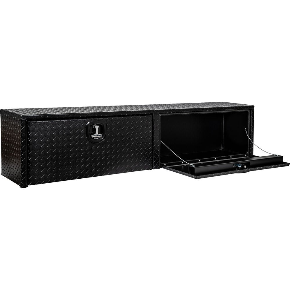 Buyers Products Company 16x13x88 Textured Matte Black Diamond Tread Aluminum Topsider Truck Box, large image number 4