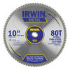 Irwin 10in x 80T Master Combination Thin Steel 5/8in Arbor - Carded, small image number 1