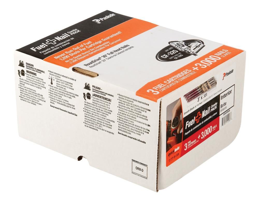 Paslode 3inx.131 Fuel+Nail Combo Pack SM Brite 3000ct., large image number 1