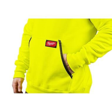 Milwaukee Heavy Duty Hi Vis Yellow Pullover Hoodie - Small, large image number 3