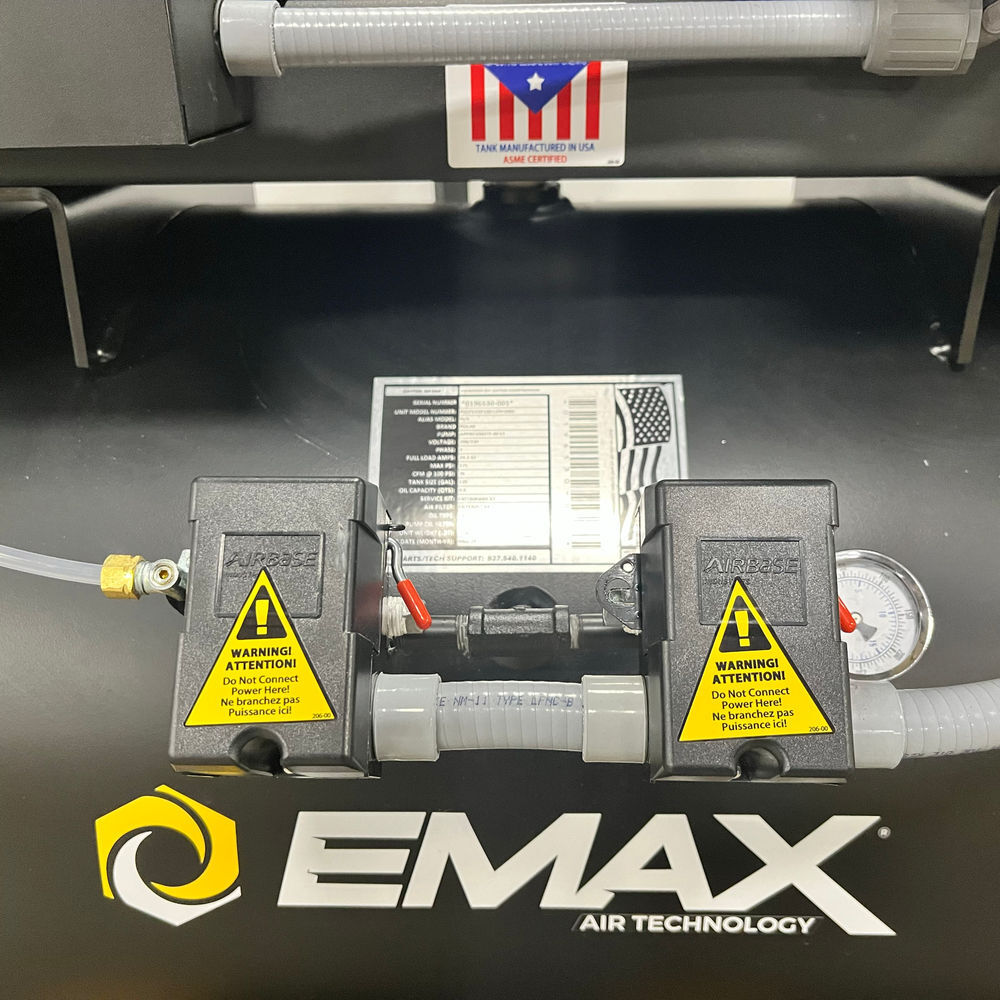 EMAX 208V 7.5HP 3PH 120 Gallon Horizontal Air Compressor with Radiator, large image number 6