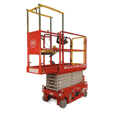 mec 19 Ft. Xtra-Deck Micro Slim Electric Scissor Lift with Leak Containment System, large image number 3