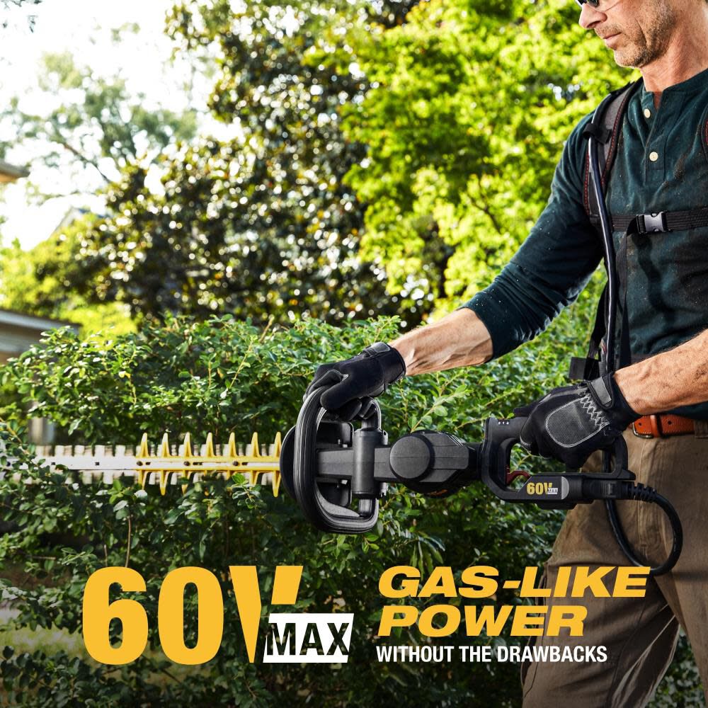 CAT DG620 60V 25in Brushless 2-Speed Backpack Hedge Trimmer Kit, large image number 8