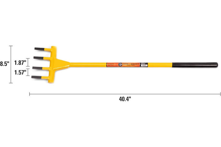Honey Badger 4-Tine 40.5 Inch Steel Yellow Demo Fork with 40 Inch Handle, large image number 4