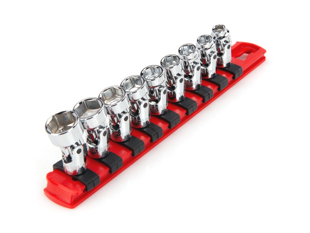 Tekton 1/4 Inch 6 Point Universal Joint Socket Set, 9 Pieces (6-14 mm), large image number 2