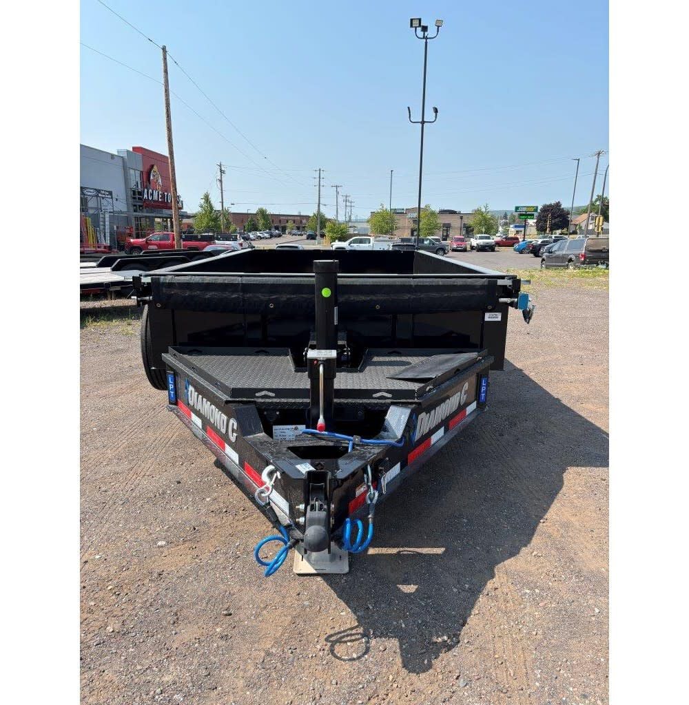 Diamond C LPT 12 Ft x 82 Inch x 24 Inch Tandem Axle Heavy Duty Low Profile Telescopic Dump Trailer, large image number 2