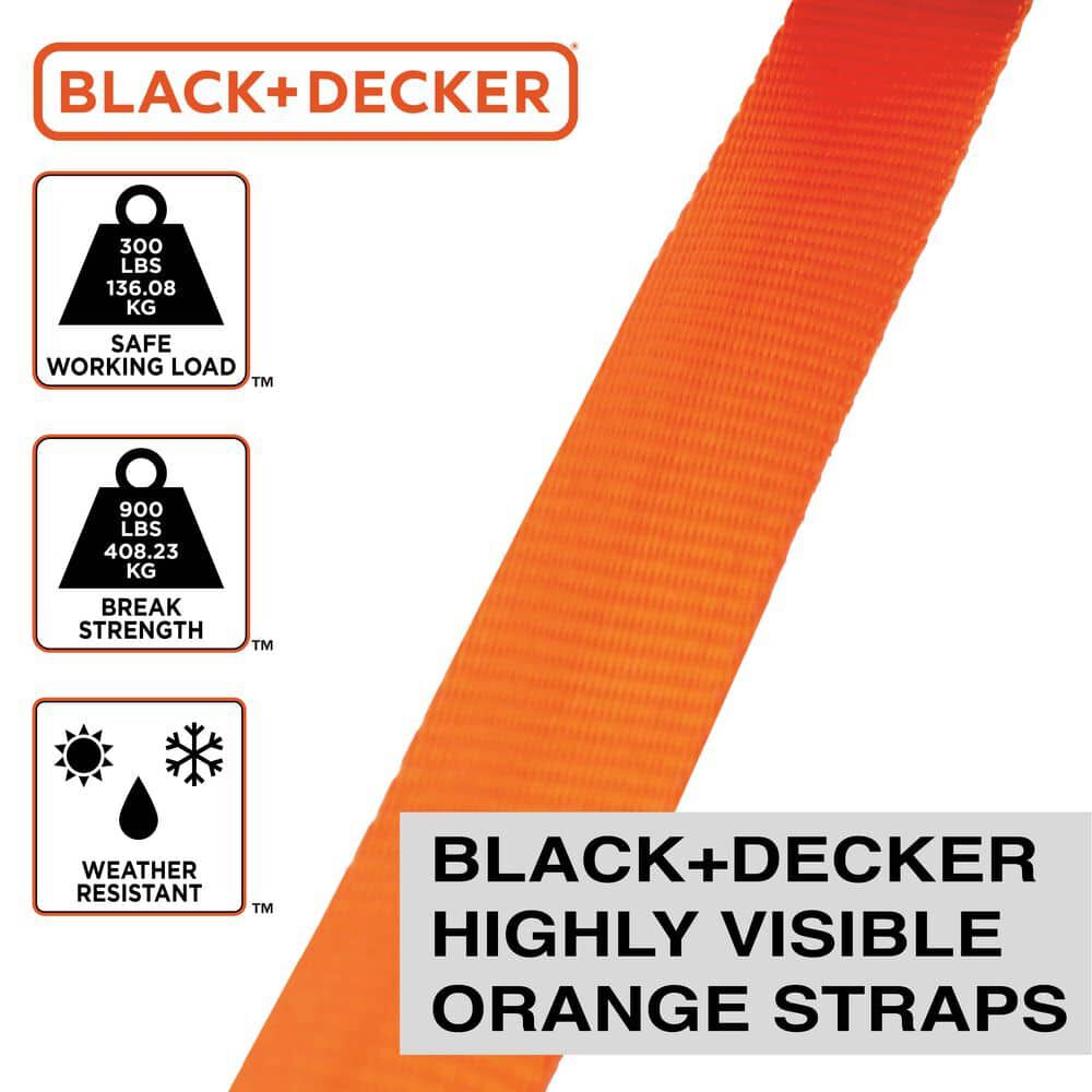 Black and Decker 1 Inch x 10 Ft Ratchet Tie Downs 4 Pieces, large image number 4