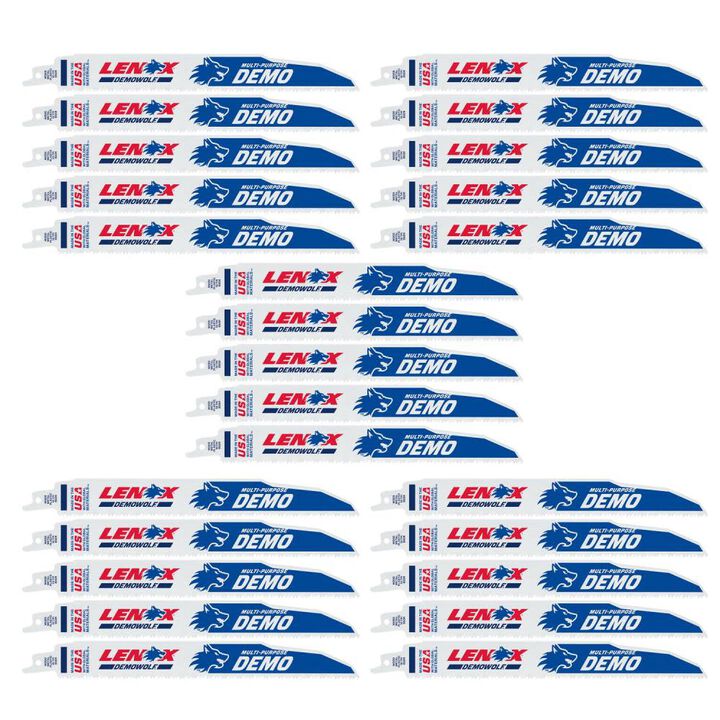 Lenox 9in 10 TPI DEMOWOLF Reciprocating Saw Blade 25pk, large image number 0