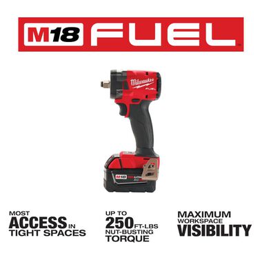 Milwaukee M18 FUEL 1/2 Compact Impact Wrench with Friction Ring Kit, large image number 2