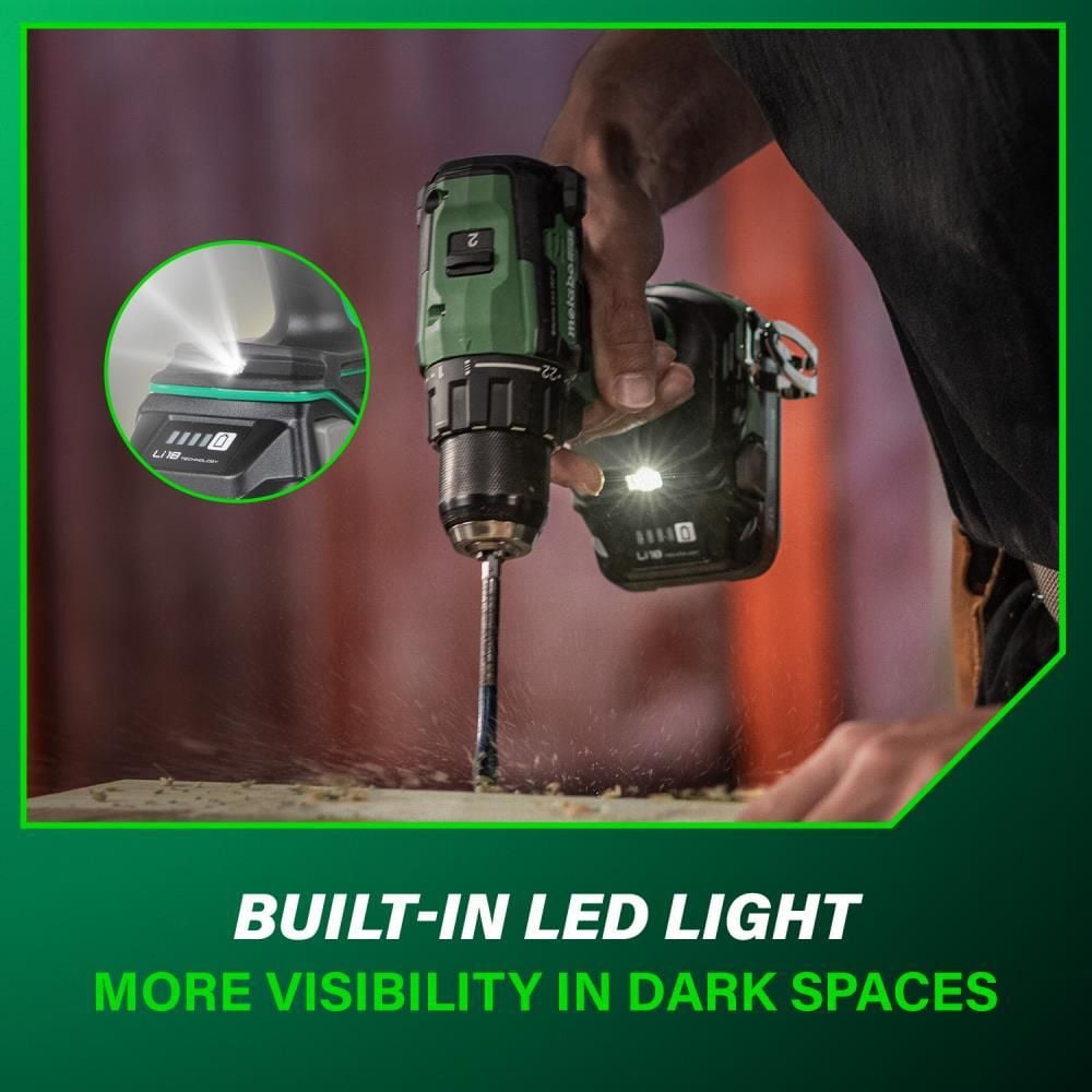 Metabo HPT 18V MultiVolt Driver Drill Cordless Kit, large image number 8
