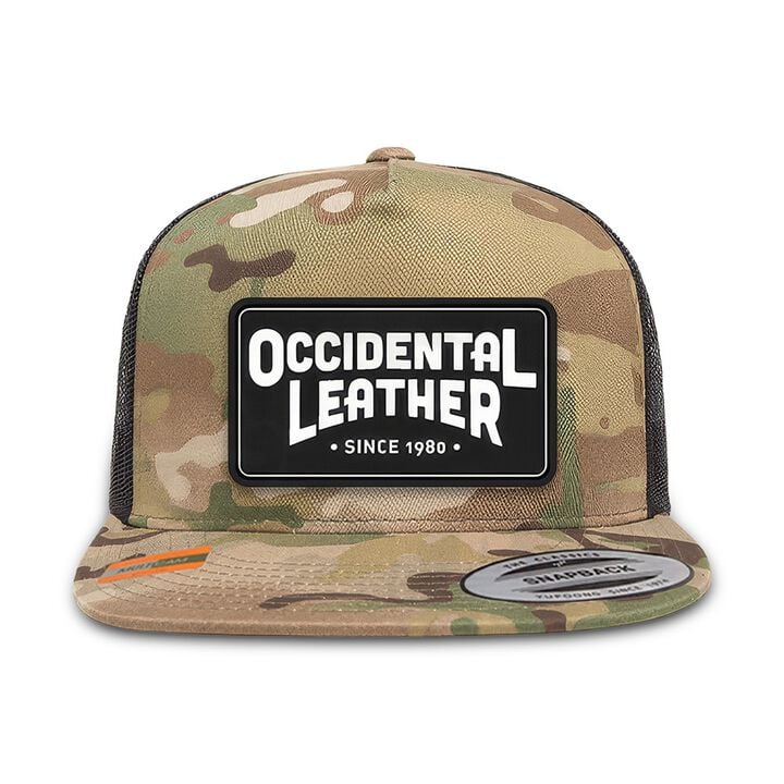Occidental Leather Oxy Flatbill Trucker Hat Camo with Black Patch OSFM, large image number 1