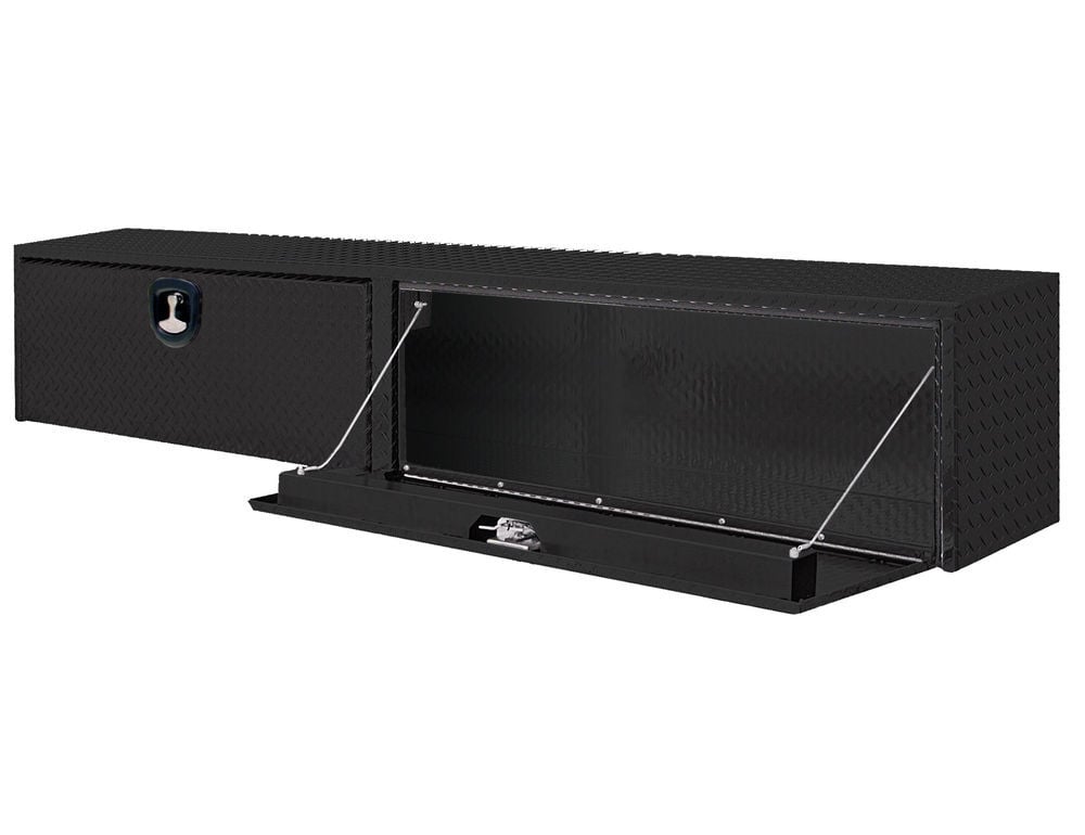 Buyers Products Company 16x13x72 Inch Gloss Black Diamond Tread Aluminum Topsider Truck Box, large image number 3