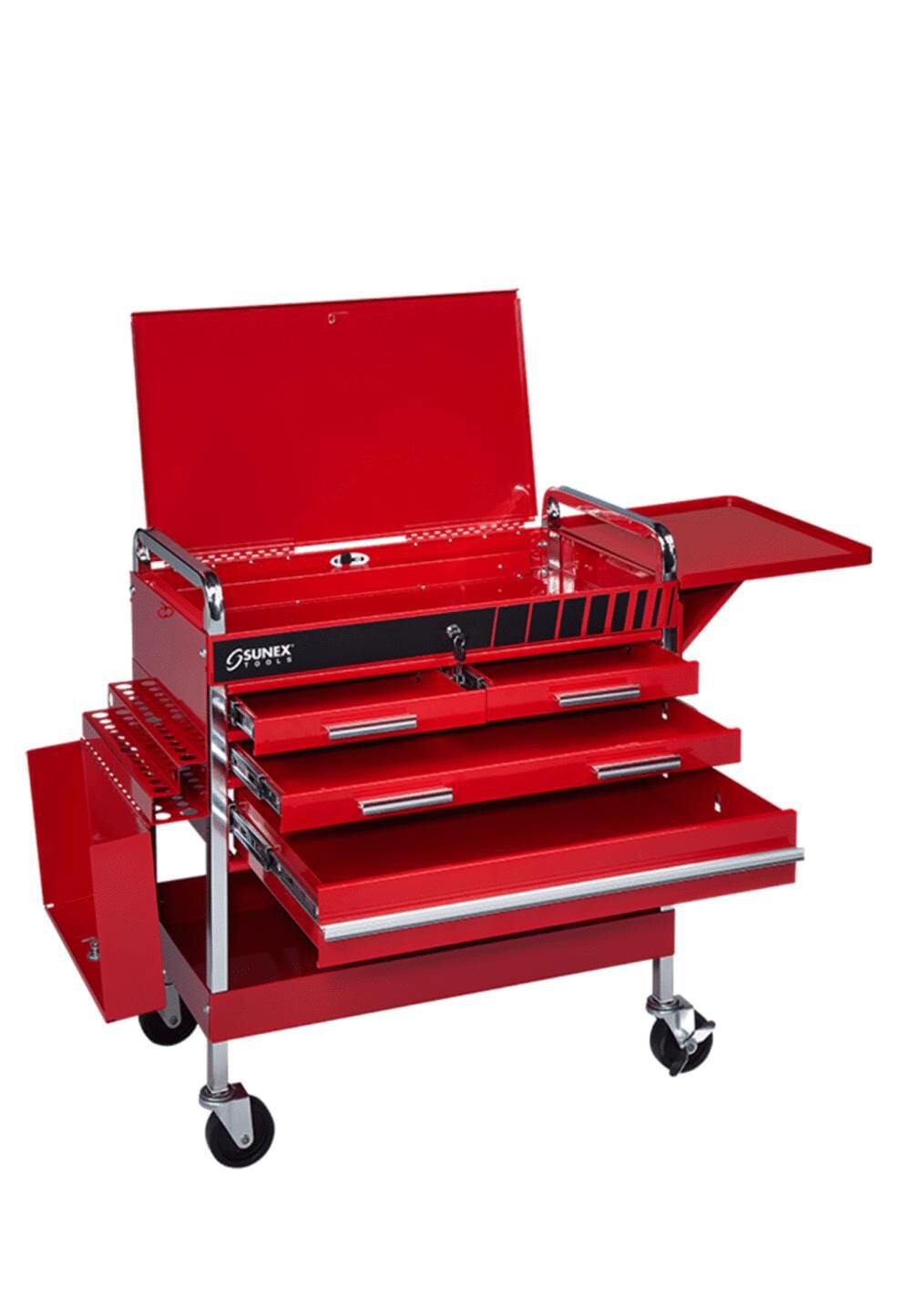 Sunex Deluxe Service Cart - Red, large image number 6