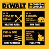 DEWALT 90,000 BTU DeWalt Cordless Forced Air Kerosene/Diesel Heater, small