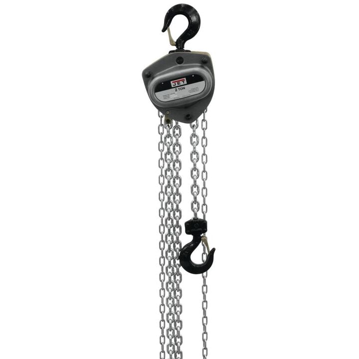 JET L100-100WO-10 Hand Chain Hoist 1 Ton 10 Ft. Lift with Overload Protection, large image number 0