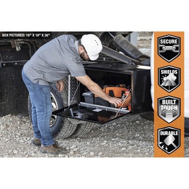 Buyers Products Company Truck Box 18x18x36 Inch Black Steel Underbody, large image number 1