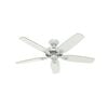 Hunter Fan Builder Deluxe Ceiling Fan 52in White White/Beech, small