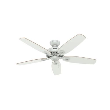 Hunter Fan Builder Deluxe Ceiling Fan 52in White White/Beech, large image number 1