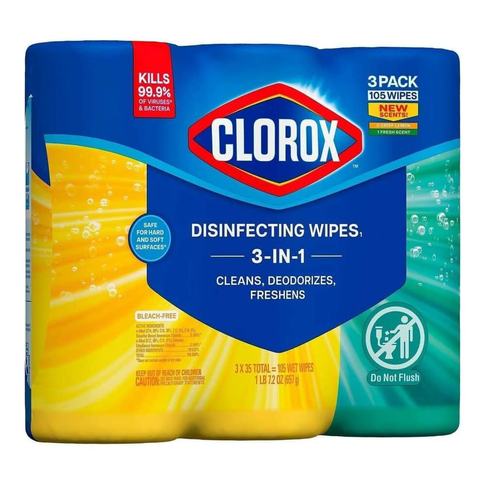 Clorox Disinfecting Cleaning Wipes, 3 Canisters, large image number 12