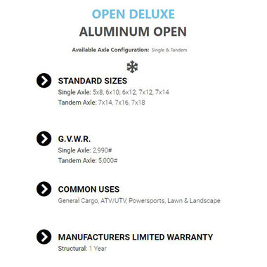 Legend Premium Trailers 7'x14' Open Deluxe Series Aluminum, large image number 6