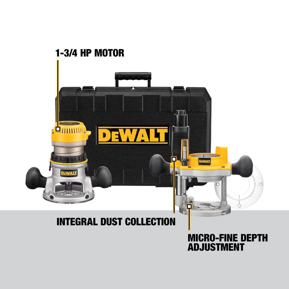 DEWALT 1.75-HP Combo Fixed/Plunge Corded Router, large image number 3