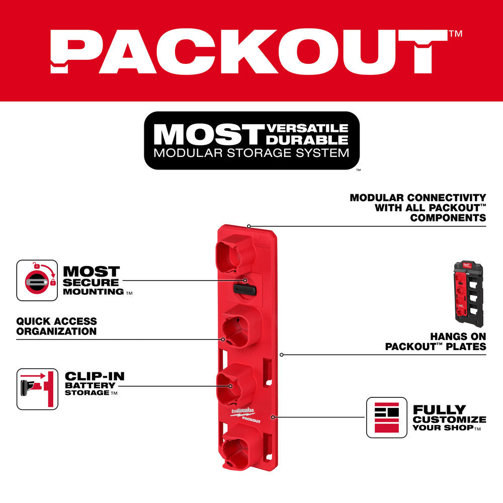 Milwaukee PACKOUT M12 Battery Rack, large image number 7