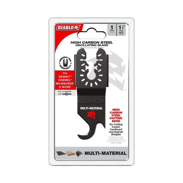 Diablo Tools 1-1/4in Universal Fit HSC Oscillating Hook Knife for Multi-Materials, large image number 2