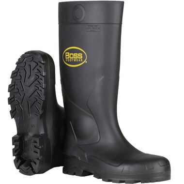 Protective Industrial Products PIP Boss Footwear 16" Black PVC Steel Toe Boot