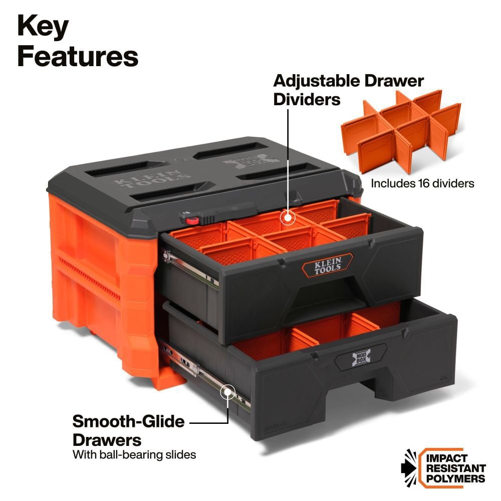 Klein Tools MODbox Two Drawer Toolbox, large image number 2