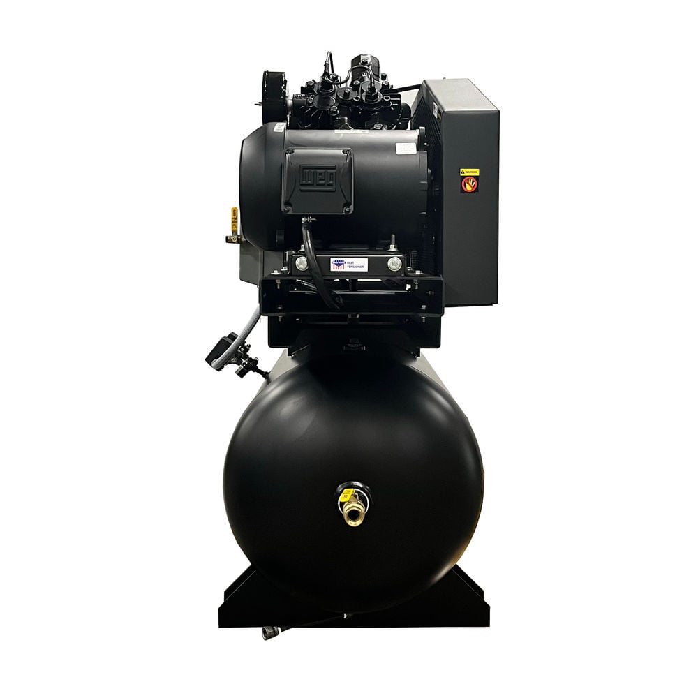 EMAX 460V 7.5HP 3PH 120 Gallon Horizontal Air Compressor with Radiator, large image number 3