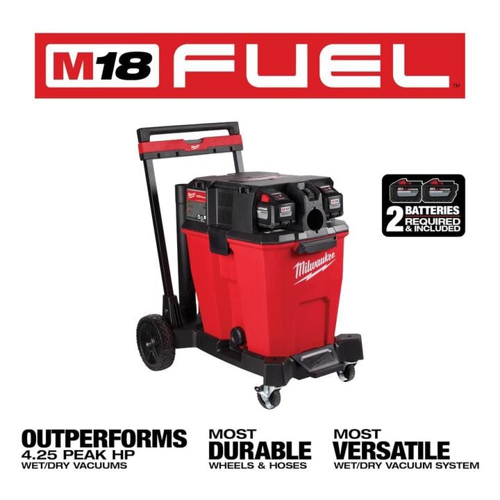 Milwaukee M18 FUEL Vacuum Kit 12 Gallon 36V Wet/Dry, large image number 2