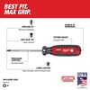 Milwaukee #2 Square 4inch Cushion Grip Screwdriver (USA), small image number 3