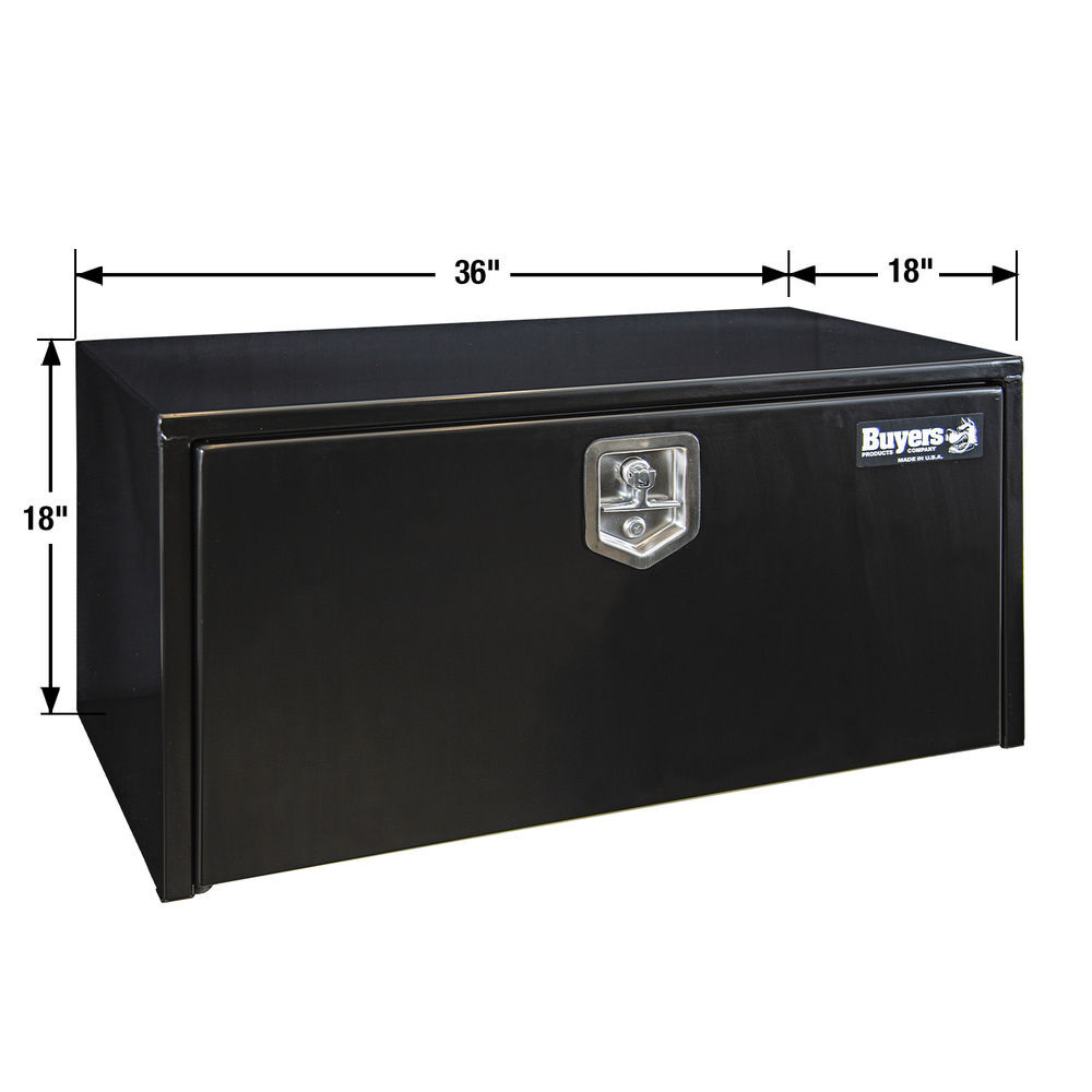 Buyers Products Company 18x18x36 Inch Black Steel Underbody Truck Box, large image number 7
