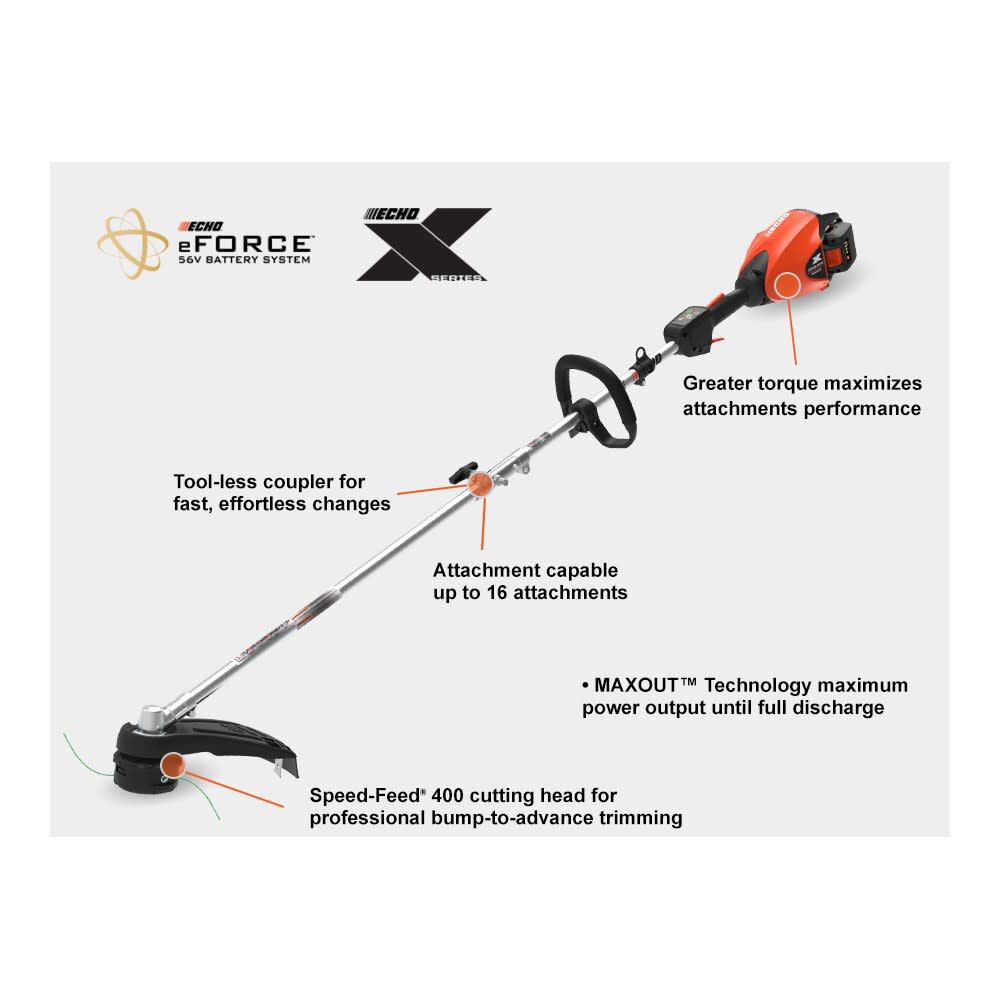 Echo eForce 56V Powerhead Pro Attachment Series Battery Powered Kit