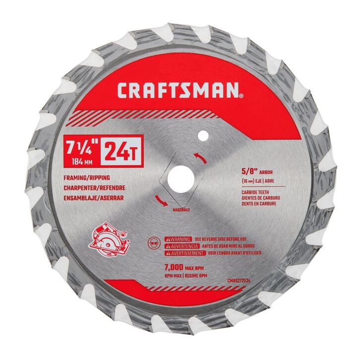 CRAFTSMAN 7-1/4 Inch 24T Framing/Ripping Saw Blade, large image number 3