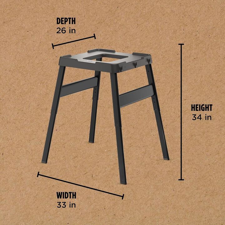Ninja Woodfire Top and Metal Legs Adjustable Outdoor Grill Stand Black, large image number 1