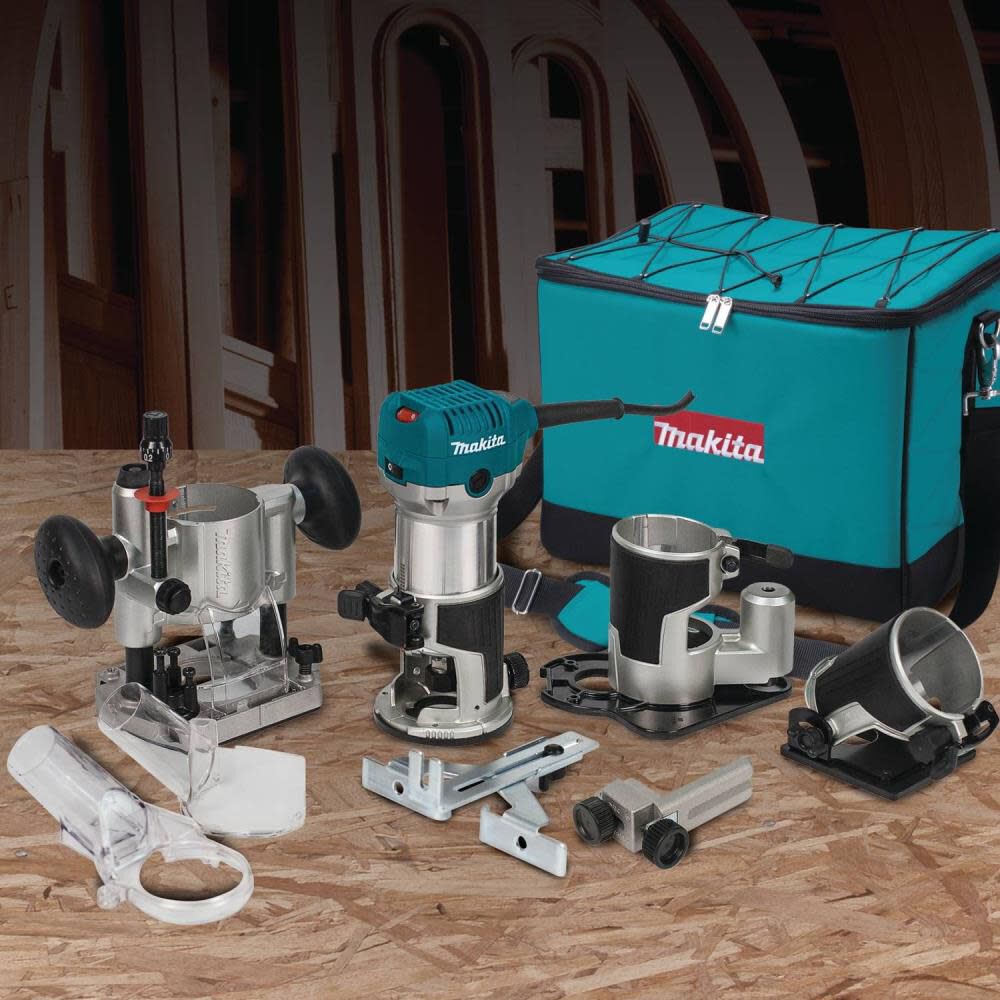 Makita 1 1 4 HP Compact Router Kit RT0701CX3 Acme Tools