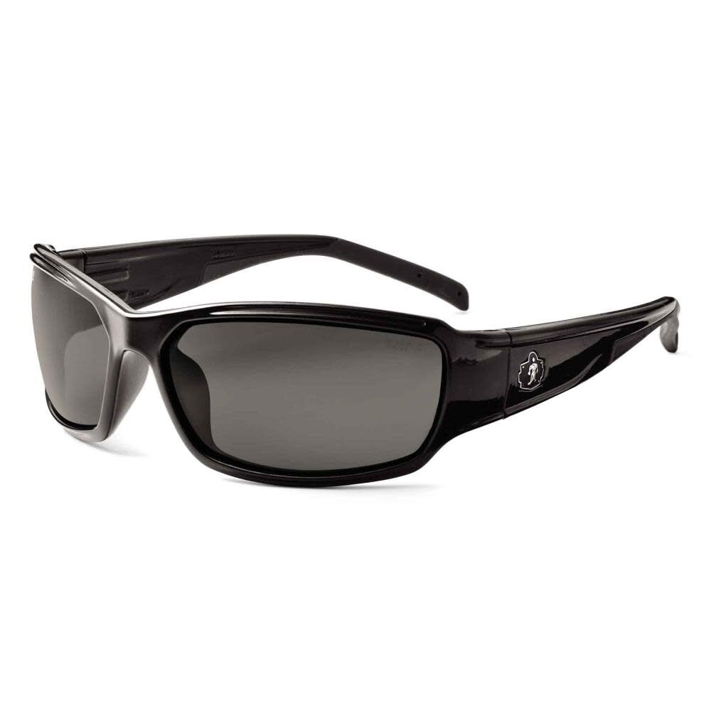 Ergodyne Skullerz Thor Safety Glasses with Polarized Smoke Lens, Black Frame, large image number 1