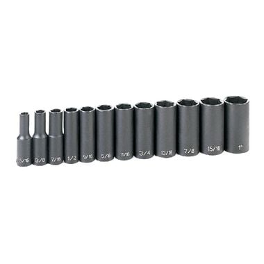 Grey Pneumatic 3/8in Drive 12 Piece Deep Set, large image number 0