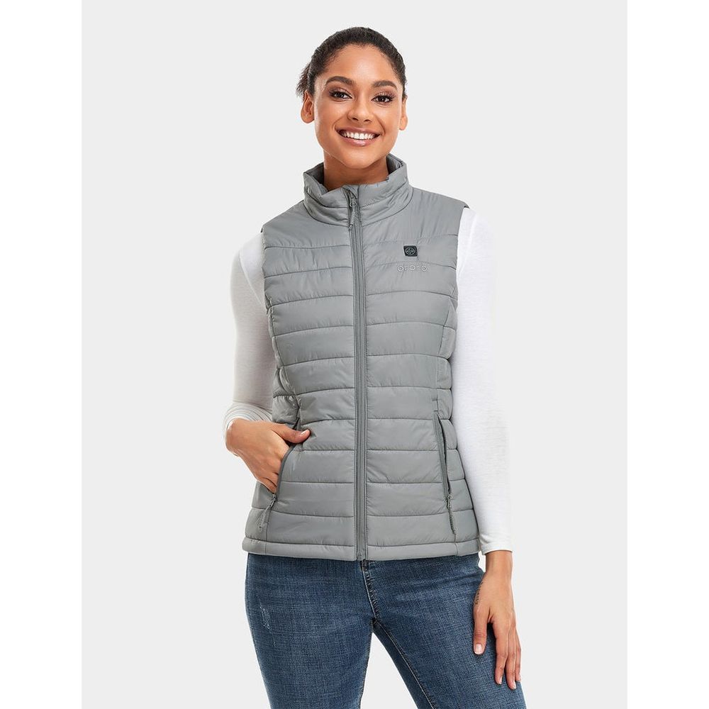 ORORO Womens Gray Classic Heated Vest Kit XS, large image number 3
