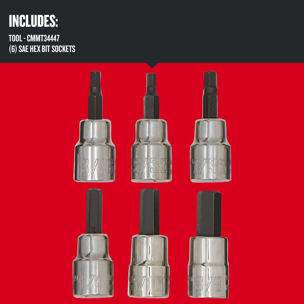 CRAFTSMAN SAE Hex Bit Socket Set, 6pc, large image number 2