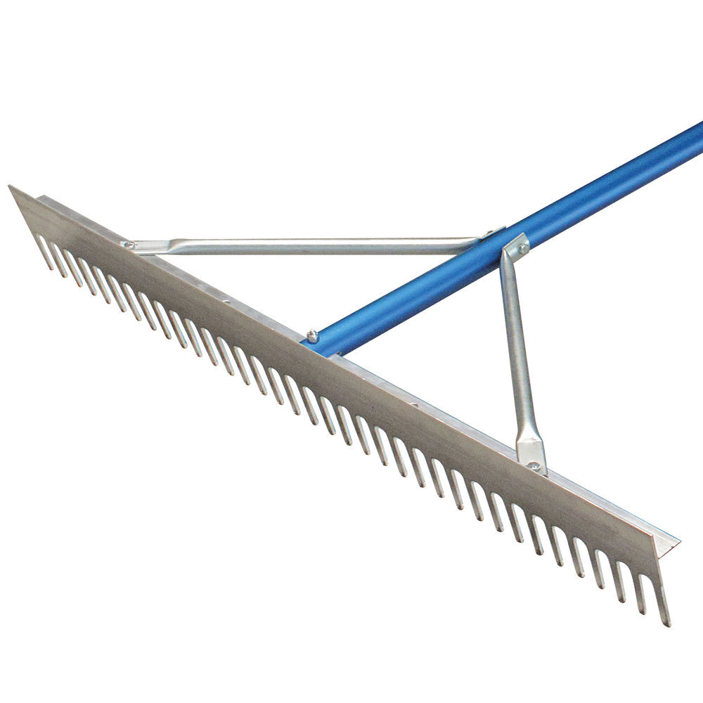 Kraft Tool Co 36 in Landscape Rake with 7 ft Anodized Aluminum Handle, large image number 2