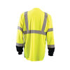 Occunomix Hi-Vis Yellow Black Bottom Wicking Birdseye Shirt Long Sleeve 4X, small image number 2