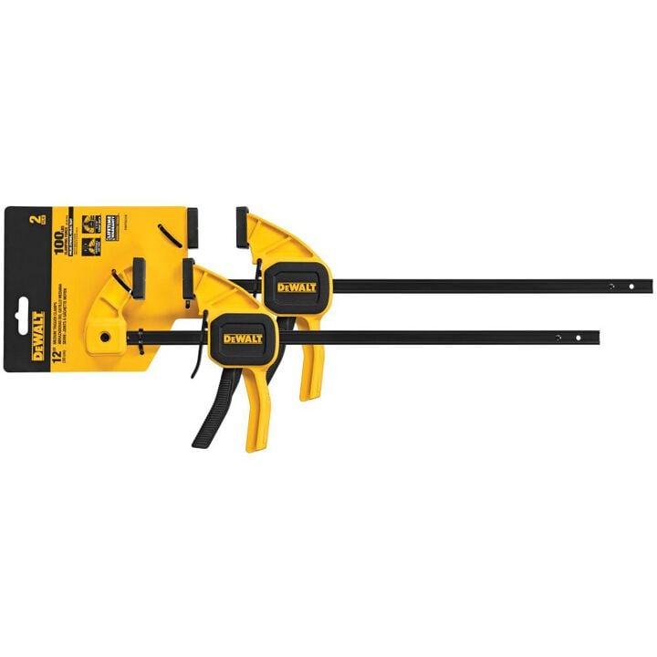 DEWALT 2 pack 12 In. Medium One-Handed Bar Clamps, large image number 2