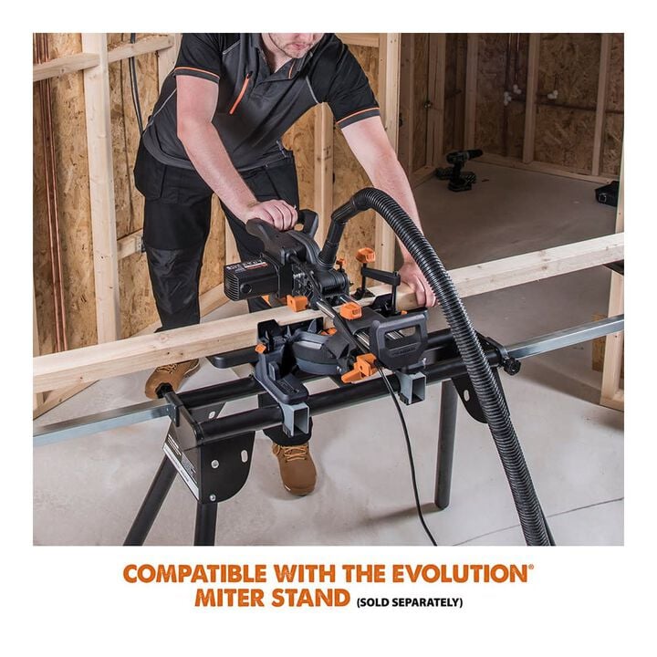 Evolution Power Tools 120V 10A 3700 Rpm 185 mm Sliding Compound Miter Saw with TCT Blade, large image number 1