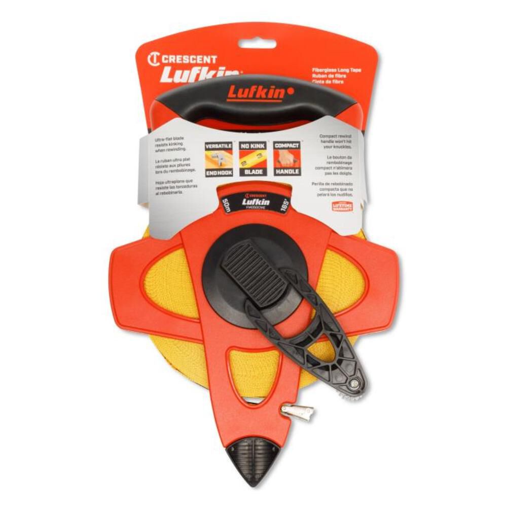 Crescent Lufkin 1/2 Inch x 164 Ft. Open Reel Fiberglass Tape Measure, large image number 3