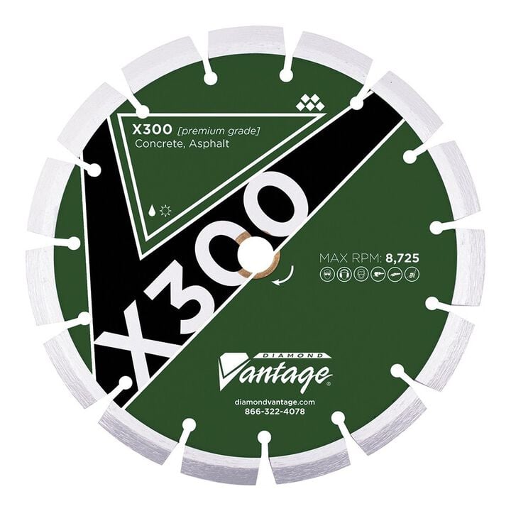 Diamond Vantage 4 Inch Segmented Diamond V-Shape Crack Chaser Blade for Masonry, large image number 1