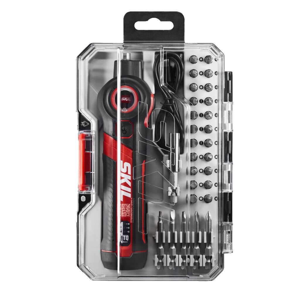 SKIL Twist 2.0 Rechargeable 4V Screwdriver with 28 PC Bit Kit SD561902