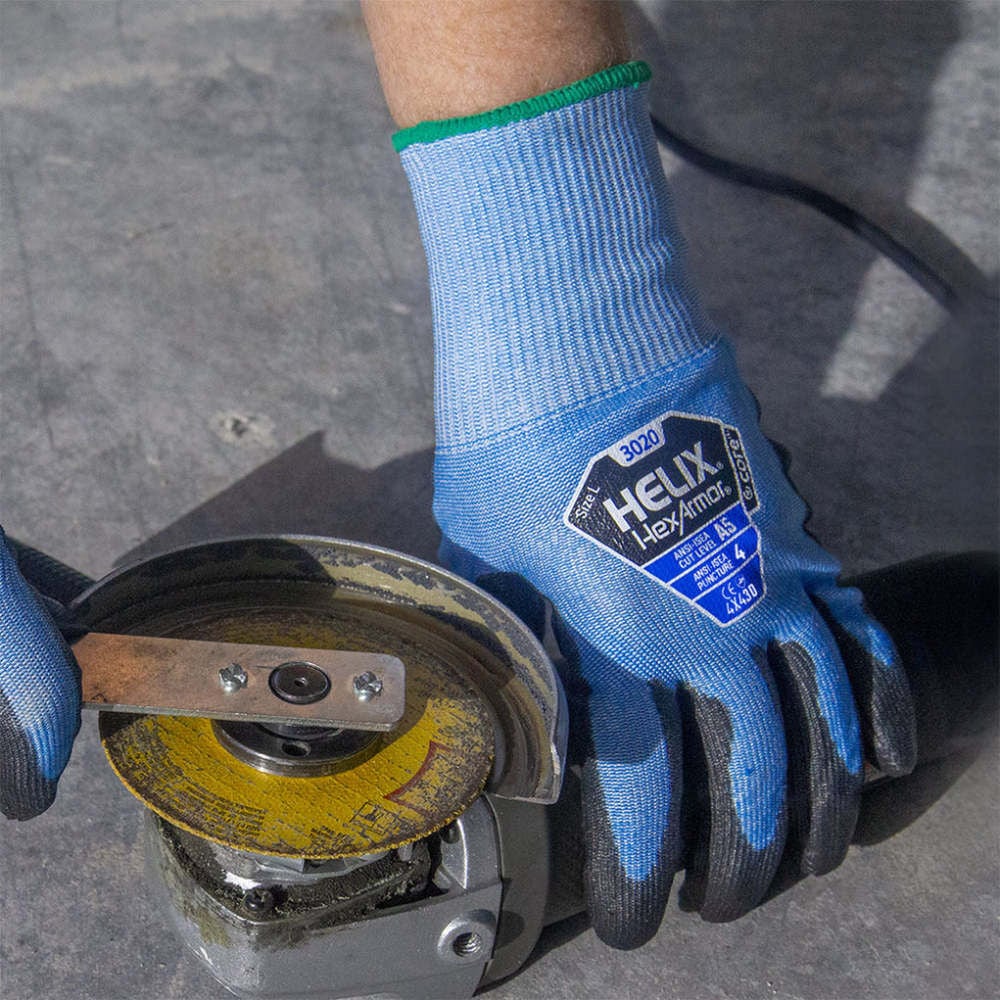 Hexarmor Helix Core A5 Cut-Resistant Gloves Blue and Black, large image number 5
